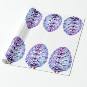 Papier Cadeau Papier à enveloppement violet Pinecones (Déroulé)