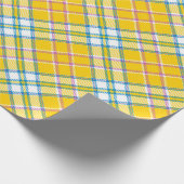 Papier Cadeau Papier à envelopper à plaid jaune (Coin)