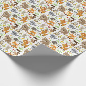 Papier Cadeau Papier à envelopper - Animaux forestiers 2 (Coin)