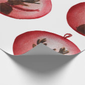 Papier Cadeau Papier à envelopper Aquarelle Cerf, Noël (Coin)