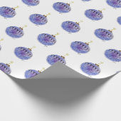 Papier Cadeau Papier à envelopper - Arbre Bleu (Coin)