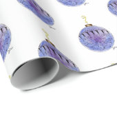 Papier Cadeau Papier à envelopper - Arbre Bleu (Coin rond)