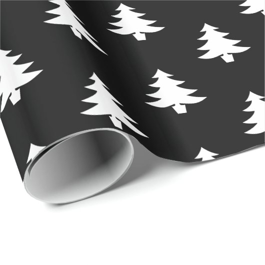 Papier Cadeau Papier à envelopper Arbres de Noël (Coin rond)