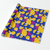 Papier Cadeau Papier à envelopper avec des citrons Zesty et des  (Déroulé)