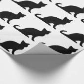 Papier Cadeau Papier à envelopper avec design chat noir et blanc (Coin)