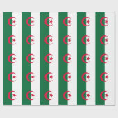Papier Cadeau Papier à envelopper avec Drapeau d'Algérie (Plat)