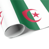 Papier Cadeau Papier à envelopper avec Drapeau d'Algérie (Coin rond)