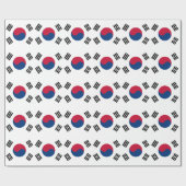 Papier Cadeau Papier à envelopper avec Drapeau de Corée du Sud (Plat)