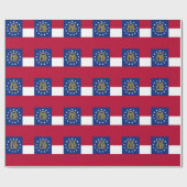 Papier Cadeau Papier à envelopper avec Drapeau de Géorgie (Plat)