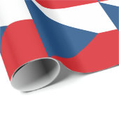 Papier Cadeau Papier à envelopper avec Drapeau de la Tchéquie (Coin rond)