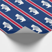 Papier Cadeau Papier à envelopper avec Drapeau du Wyoming (Coin)