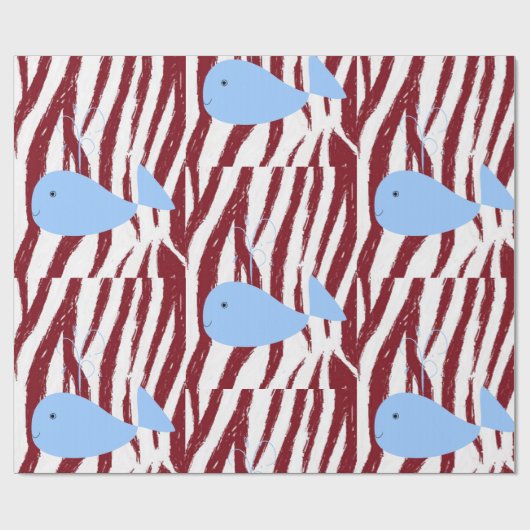 Papier Cadeau Papier à envelopper Baleines (Plat)