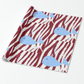 Papier Cadeau Papier à envelopper Baleines (Déroulé)