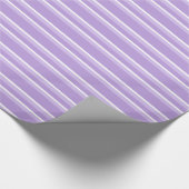 Papier Cadeau Papier à envelopper Bandes violettes et blanches (Coin)
