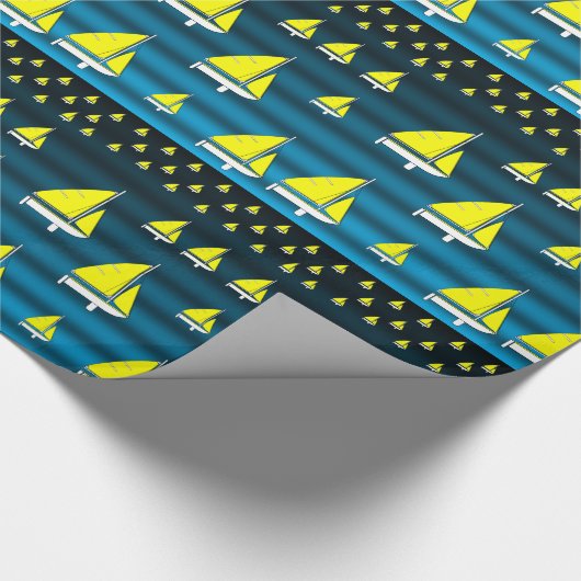 Papier Cadeau Papier à envelopper Bateaux à voile (Coin)