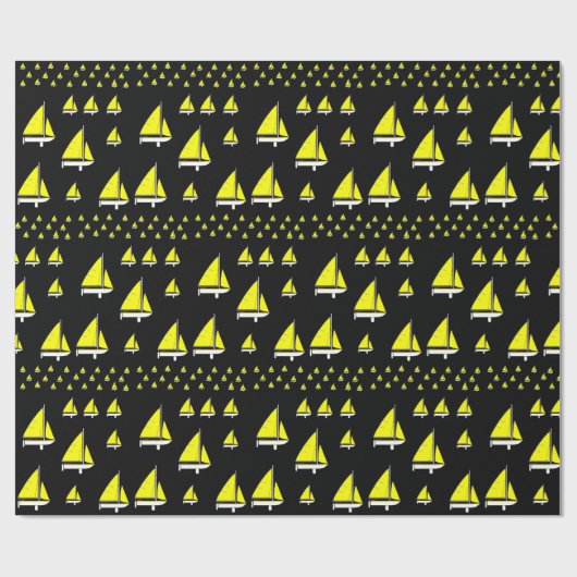 Papier Cadeau Papier à envelopper Bateaux à voile (Plat)