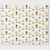 Papier Cadeau Papier à envelopper Bateaux à voile (Plat)