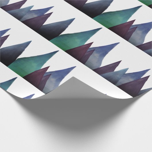 Papier Cadeau Papier à envelopper Bleu Haut (Coin)