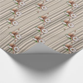 Papier Cadeau Papier à envelopper brillant Amande Brown bande (Coin)