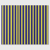 Papier Cadeau Papier à envelopper brillant Bleu et Jaune (Plat)