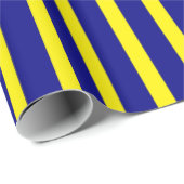 Papier Cadeau Papier à envelopper brillant Bleu et Jaune (Coin rond)