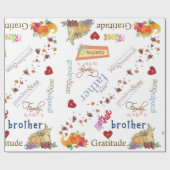 Papier Cadeau Papier à envelopper brillant Bon thanksgiving jour (Plat)