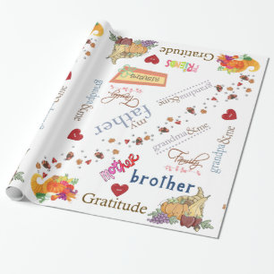 Papier Cadeau Papier à envelopper brillant Bon thanksgiving jour