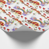 Papier Cadeau Papier à envelopper brillant, Champignons papillon (Coin)