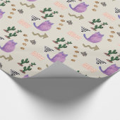Papier Cadeau Papier à envelopper brillant Chat Poisson Cactus P (Coin)