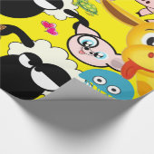 Papier Cadeau Papier à envelopper brillant, Chiens de Giraffe Ch (Coin)