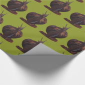 Papier Cadeau Papier à envelopper brillant de dessin d'escargot, (Coin)