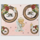 Papier Cadeau Papier à envelopper brillant Eléphant Angel (Plat)