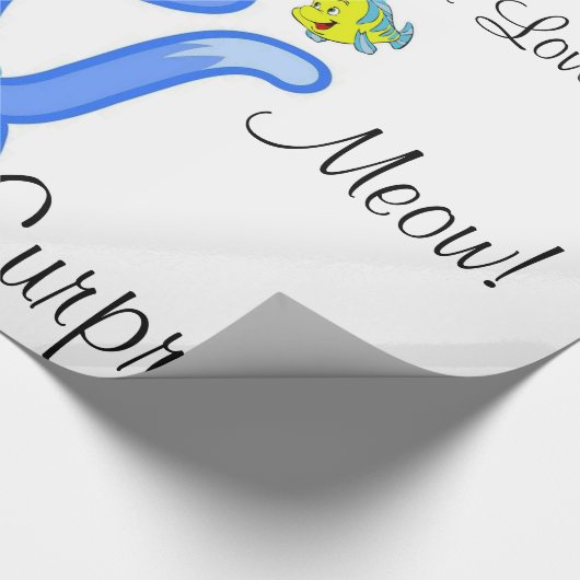 Papier Cadeau Papier à envelopper brillant, Feline Cat Surprise (Coin)