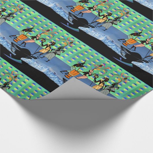 Papier Cadeau Papier à envelopper brillant, Femmes africaines (Coin)