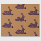 Papier Cadeau Papier à envelopper brillant, lapin au chocolat (Plat)