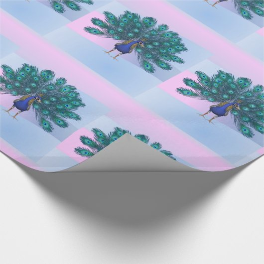 Papier Cadeau Papier à envelopper brillant, Peacock (Coin)