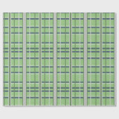 Papier Cadeau Papier à envelopper brillant Plaid vert (Plat)
