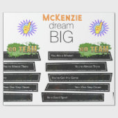 Papier Cadeau Papier à envelopper brillant Réussite sportive (Plat)