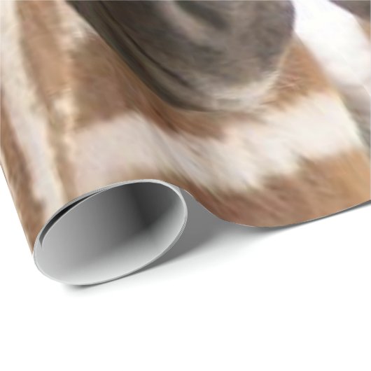 Papier Cadeau Papier à envelopper brillant Zebra (Coin rond)