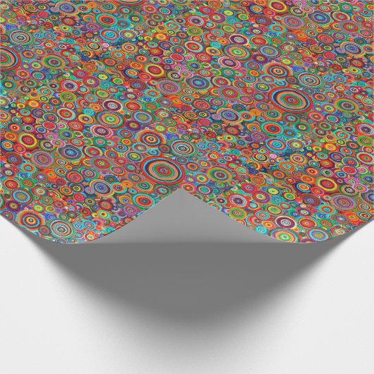 Papier Cadeau Papier à envelopper - Cercles d'art psychédéliques (Coin)