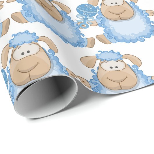 Papier Cadeau Papier à envelopper - C'est un garçon (Coin rond)