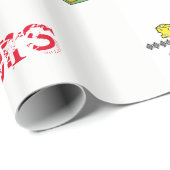 Papier Cadeau Papier à envelopper Cheesy Mousey Coeur Joyeux ann (Coin rond)