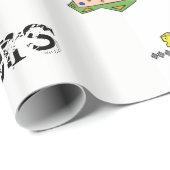 Papier Cadeau Papier à envelopper Cheesy Mousey Coeur Joyeux ann (Coin rond)