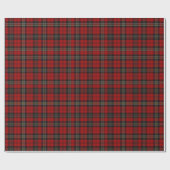 Papier Cadeau Papier à envelopper - Clan Macpherson Tartan Rouge (Plat)