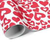 Papier Cadeau Papier à envelopper Coeurs de Saint-Valentin (Coin rond)