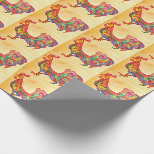 Papier Cadeau Papier à envelopper - Coq 002 (Coin)