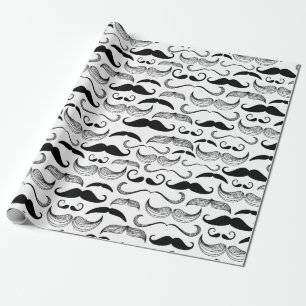 Papier Cadeau Papier à envelopper Dapper Mustaches
