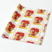 Papier Cadeau Papier à envelopper de la Saint-Valentin Banane Vi (Déroulé)