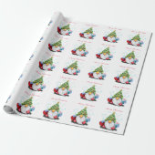 Papier Cadeau Papier à envelopper de Noël mignonne Gnome avec ca (Déroulé)