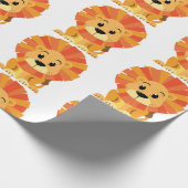 Papier Cadeau Papier à envelopper - Dessin de Lion (Coin)